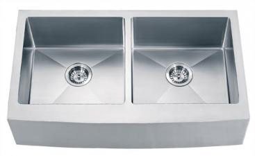 Avalon AV14 Hanbury apron-front stainless-steel double-bowl sink