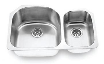 Avalon AV7 Cambridge divided stainless-steel veggie-bowl sink